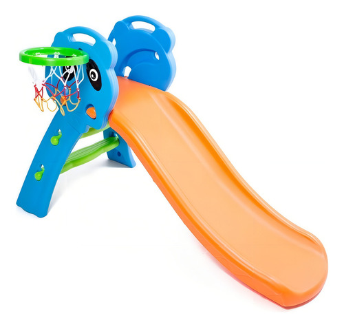Escorregador Infantil De Plastico Laranja Cor Azul/Larajna