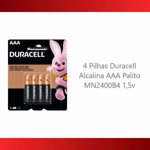 Pilha Alcalina Palito AAA Quantum Com 2 Unidades Duracell