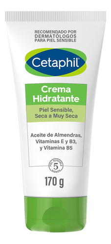  Crema Hidratante Cetaphil Piel Sensible Seca A Muy Seca 170g