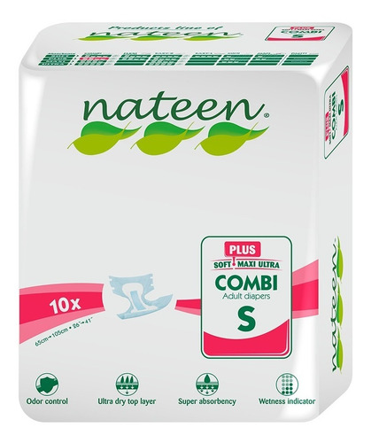 Pañal Adulto Talla S Nateen Combi Super Plus  (premium) Soft
