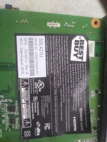 Tarjeta Main Toshiba 55l421u (sbm55t-vtv-l55627) *121 (Usado)