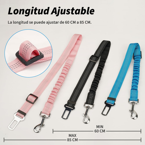 Arnés De Coche Para Perro, Elástico Y Ajustable De 2 Piezas