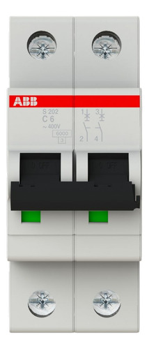 Llave Termica Abb Bipolar 2x6a 6ka Curva C