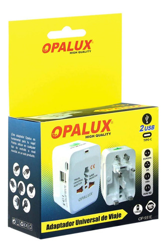 Adaptador Enchufe Múltiple 2 Entradas Usb + 1 Tipo C Op-931e