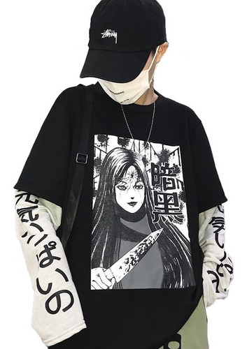 Camiseta Junji Oversize Con Mangas