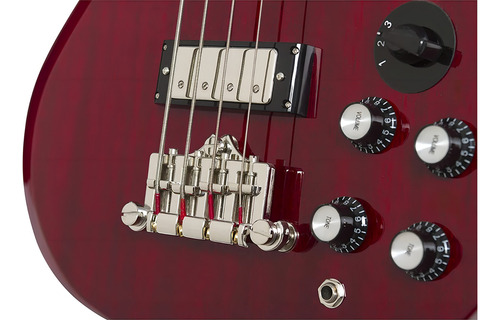 Contrabaixo Epiphone EB-3 SG Bass cor cereja burgundy para destros 4 cordas