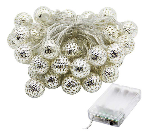 Hada Con 30 Led Moroccan Balls String, Funciona Con Pilas