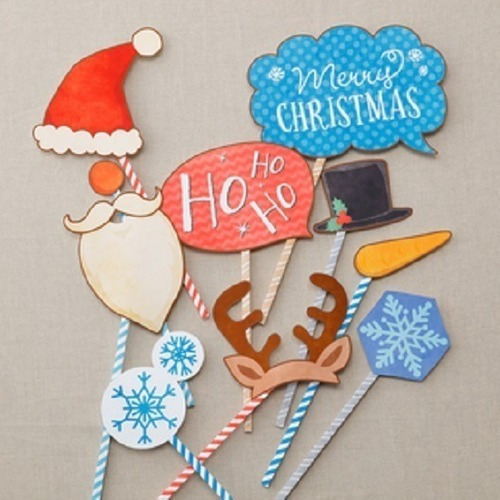 Kit Imprimible Pack Photo Props  Navidad Mod3 Editable