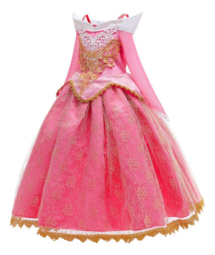 Vestido De Princesa Aurora De Manga Larga Con Hom