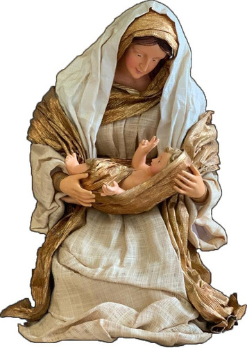 Imagen 2 de 4 de Piezas De Pesebre X3 Maria Y Reyes Magos 60-80 Cm