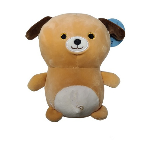 Peluche Gamuza Perro Marron 18cm