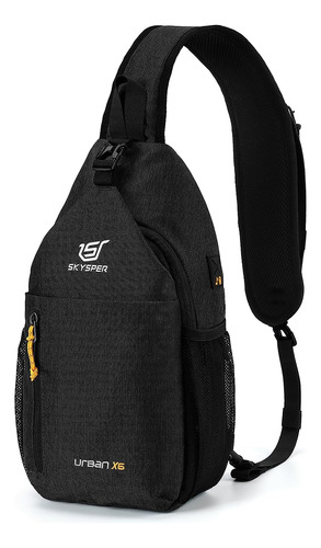 Mochila Bandolera Skysper De Gran Capacidad Gris