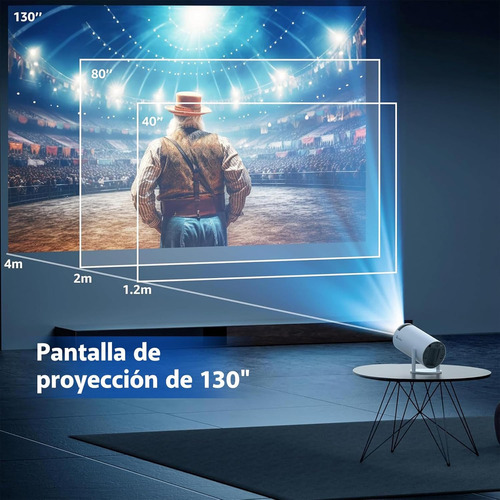Proyector Profesional Hy300 Portatil Mini Android 1080p Proyector Hy300 Pro 4k Hd Smart Tv Led 8000lm Color Blanco Bluemos 110v/220v