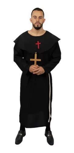 Fantasia de Halloween masculina adulta religiosa padre católico Amscan  840231 809801702683