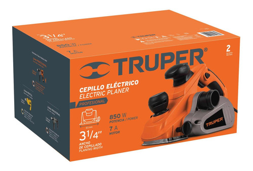 Cepillo Electrico Prof. 3-1/4' 850 W Truper 13441
