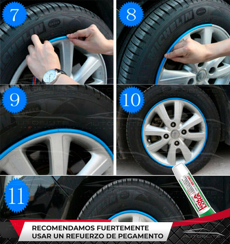 Imagen 7 de 10 de Tira Cinta Goma Protectora Filo De Rin Adherible 8 Metros