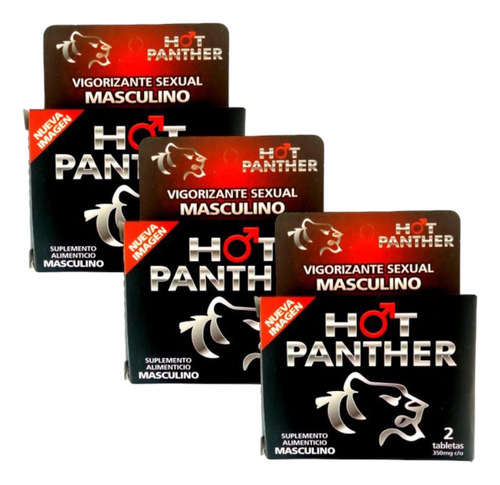 6 Tabletas Hot Panther Vigorizante Para Hombre Natural