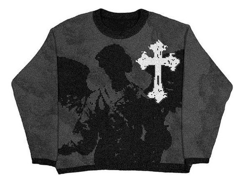 Jersey Unisex De Punto Con Cuello Redondo De Jacquard Modern