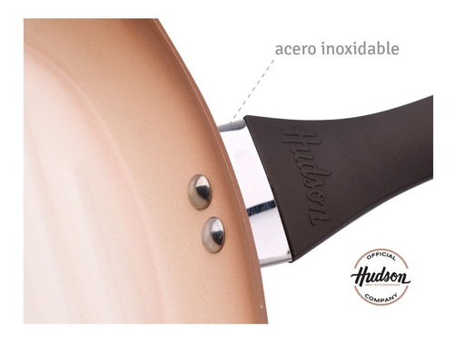 Imagen 5 de 9 de Bifera Hudson Antiadherente Ceramico 26 Cm Plancha Aluminio
