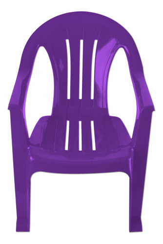 Silla Sillon Infantil Plastica Isabella Con Apoyabrazos Color Violeta