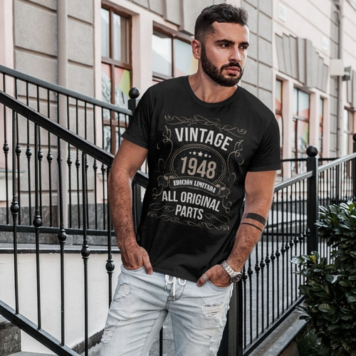 Playera Cumpleaños Personalizable-vintage-original Parts-año