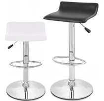 Comprar Banquetas Altas X2 Taburete Ecocuero Desayunador Barra Cocina Color Blanco