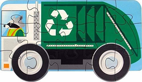 Rompecabeza - Recycling Truck Shaped Puzzle - Made In Usa