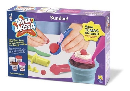 Imagem 4 de 5 de Kit 02 Diver Massa - Sundae + Sorveteria - Divertoys