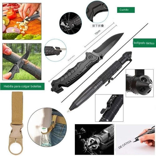 Pouch Táctico Molle Kit Supervivencia 13 En 1 Aire Libre