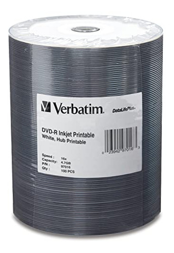 Cds Grabables Verbatim Dvd-r 4.7gb 16x Datalifeplus White In