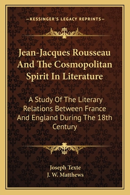 Libro Jean-jacques Rousseau And The Cosmopolitan Spirit I...