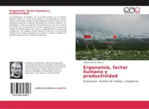 Comprar Libro: Ergonomía, Factor Humano Y Productividad: Evaluación.