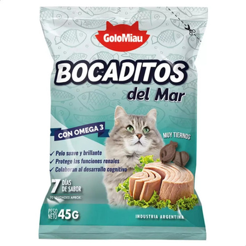 Bocadito Gato Del Mar Golocan Omega 3 Muy Tiernos - Petcorp