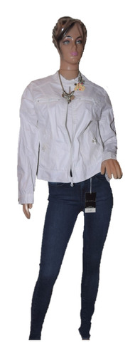 Scombro Campera Clasica Blanca Modelo Anahi