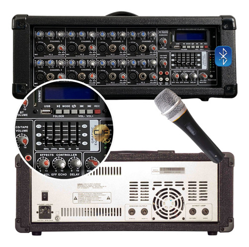 Consola Mixer Potenciada Soundxtreme 8200 U Bluetooth A Cjf