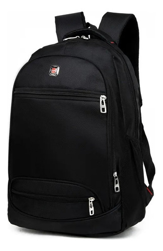 Mochila Notebook Escolar Faculdade Masculina Feminina Barata Cor Preto Desenho Do Tecido Liso