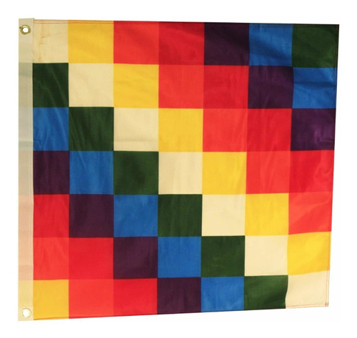 Bandera Whipala - Pueblos Originarios / 70x70 Cm