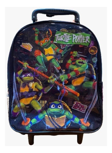 Mochila Tortuga Ninja 30cm. Con Carro 