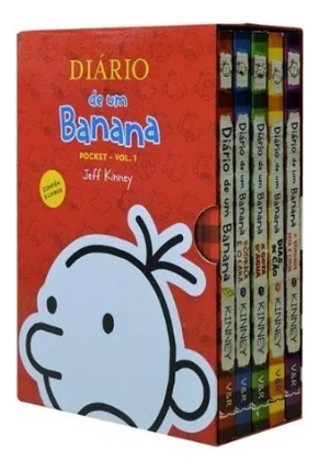 Box Diário De Um Banana 5 Vols - Pocket Vol.1 - Livros 1 A 5 (Usado)