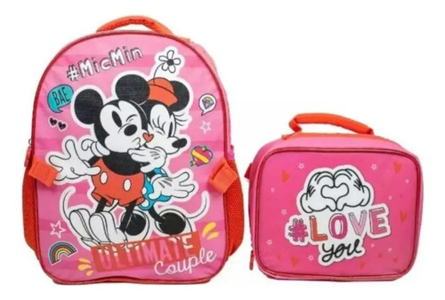 Pack Mochila + Lonchera Minnie Original Intek