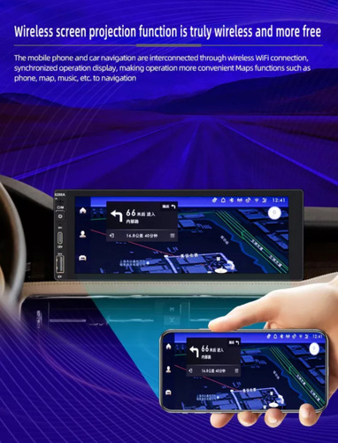 Radio Auto Android Carplay Wifi 2 Din 6.9'' 2 Gb Ram 32 Gb
