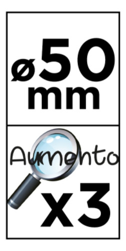 6 Uds De Lupas De Aumento 50mm Mexico Paper
