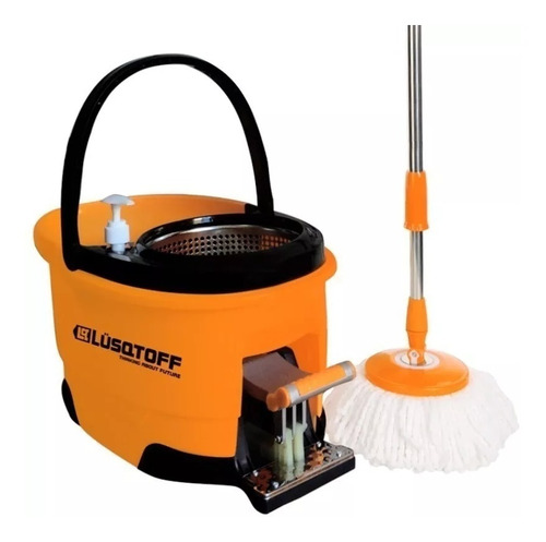 Imagen 1 de 6 de Balde Escurridor Limpiador Lampazo Mopa Lqmop Luqstoff