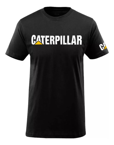 Remera Caterpiller Manga Corta Estampa Vinilo Compatible