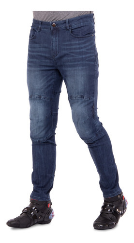Pantalón Jeans Stretch Moto Scoyco P100 Cordura Protecciones