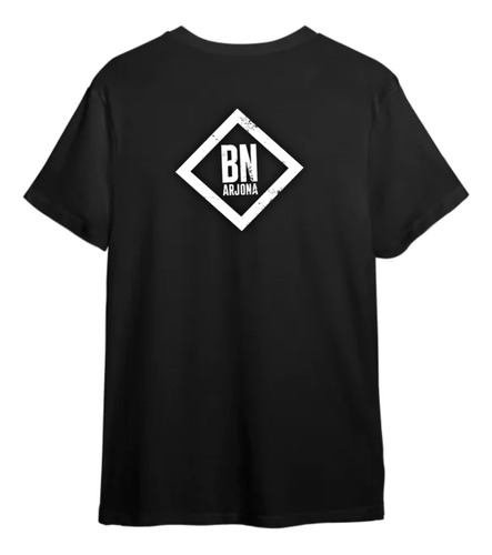 Remera Negra Hombre Estampada Vinilo Ricardo Arjona