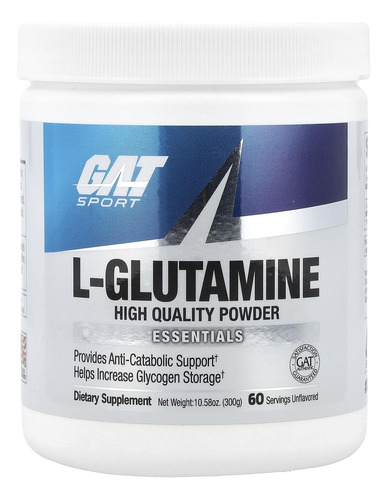 Suplemento Gat Sport L-glutamina 300g Sem Sabor
