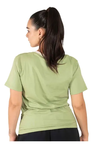 Remera Converse Patch Retro Mujer Moda Verde
