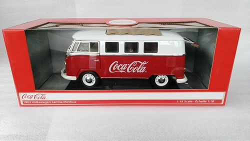 Volkswagen Samba Modelo 1962 Coca-cola A Escala 1:18 Metal. 