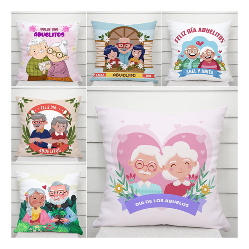 10 Plantillas Dia Del Abuelo P/cojines Sublimar Png Mockups